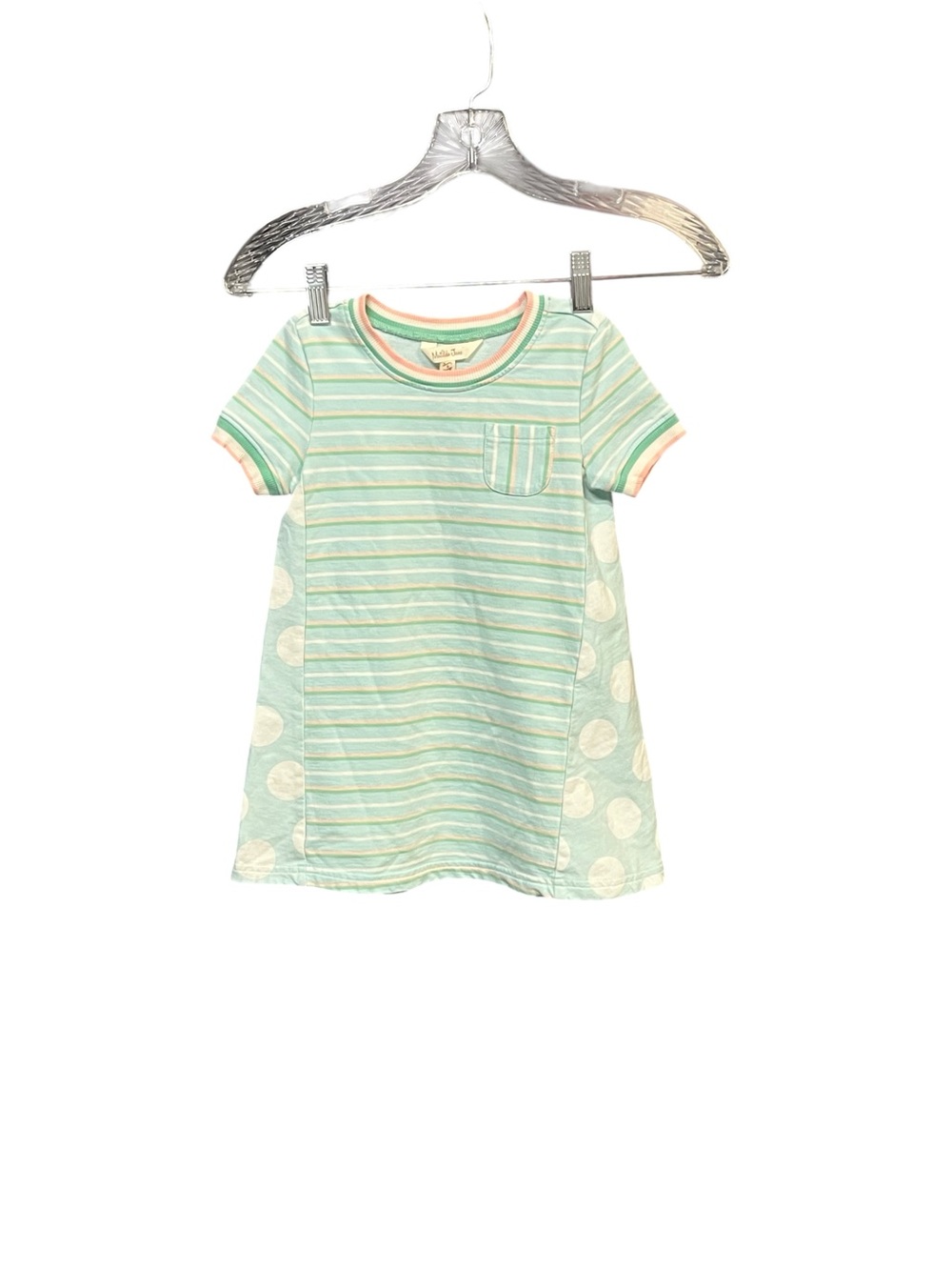 Matilda Jane 4T Dress Mint Stripe Polka Dot Cottagecore Twee Preppy